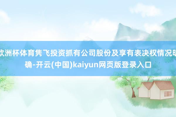 欧洲杯体育隽飞投资抓有公司股份及享有表决权情况明确-开云(中国)kaiyun网页版登录入口